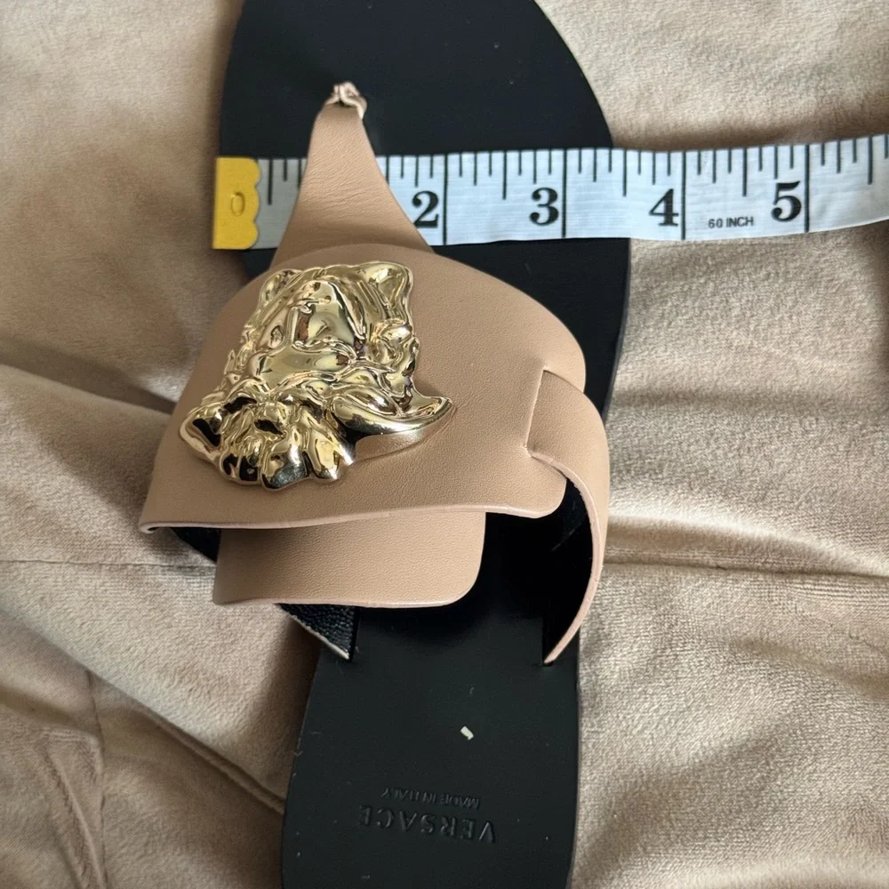 Versace tan gold Medusa sandals - Picture 11 of 15